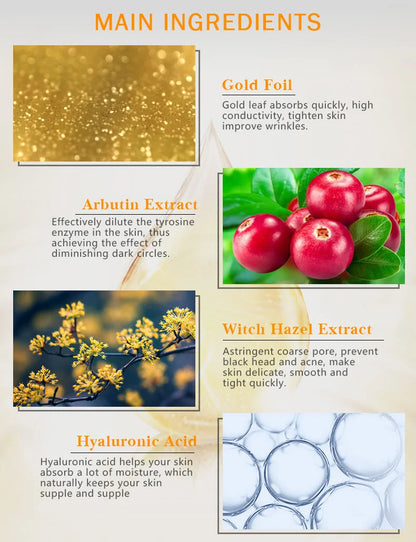 ARTISCARE 24K Gold SkinCare SET Face Cream Moisturizing Serum Dark Circles Essence Korean Skin Care Products