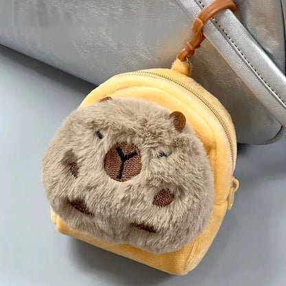 Cute Plush Capybara Crossbody Bag Large Capacity Shoulder Bag Girls Coin Purse Adjustable Zipper Plush Mobile Phone Pouch coin bag1