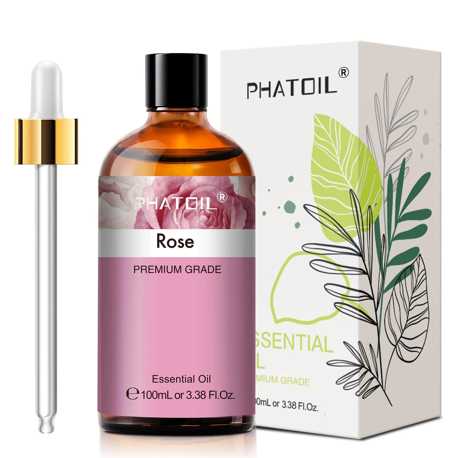 PHATOIL 100ml Eucalyptus Essential Oil For Skin Lavender Vanilla Jasmine Lemon Bergamot Aroma Oil for Aromatherapy Candle Making - Badiee Stylez