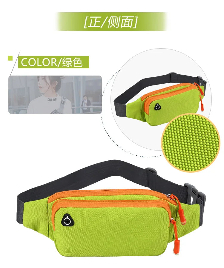 Nylon Waterproof Fanny Waist Bag Pack For Men Women Belt Pouch Male Belly Banana Ladies Bum Hip Kangaroo Sports Running Waistbag