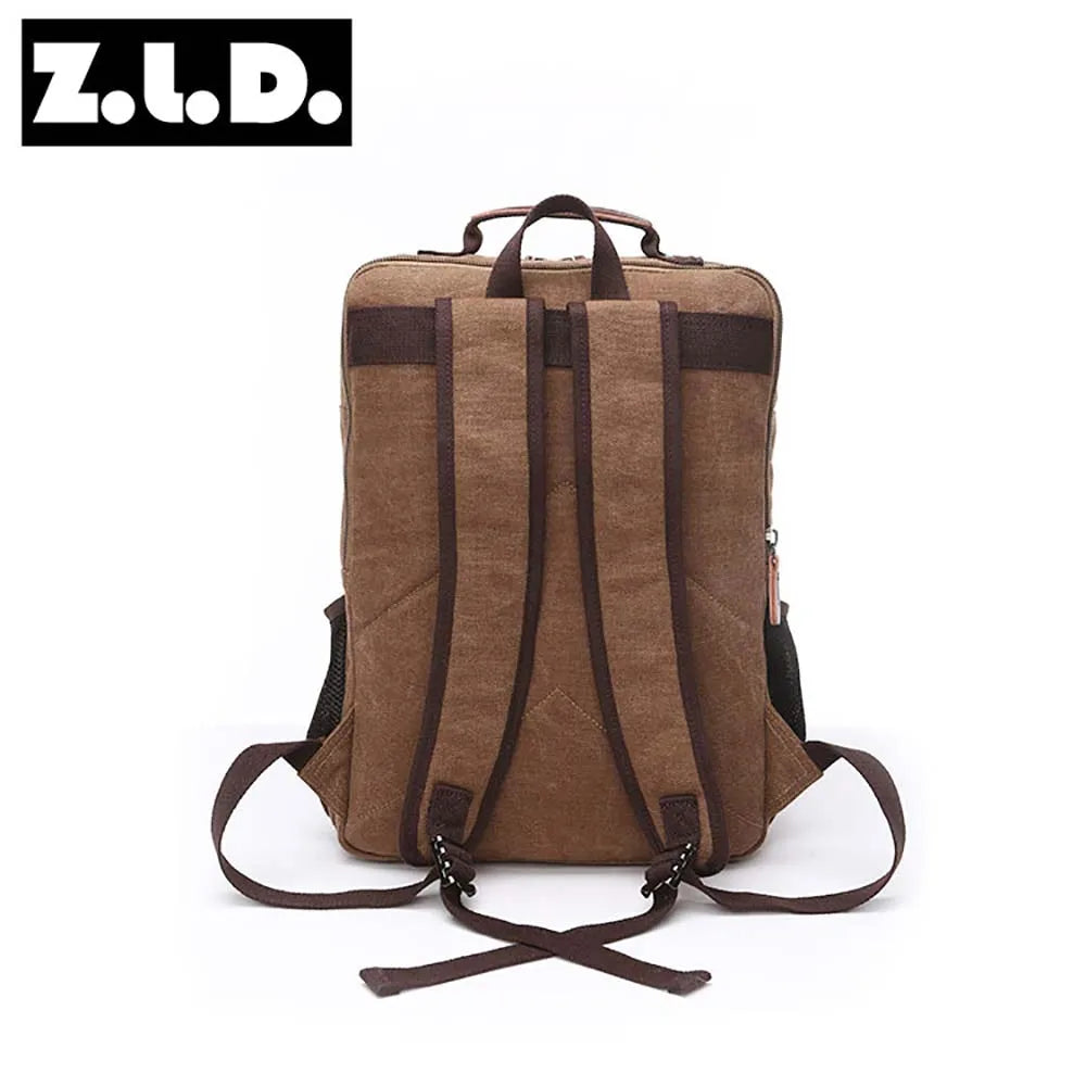 Vintage Canvas Backpack Men Large Capacity Travel Shoulder Bag High Quality Students Bag Male notebook 15 inch Laptop Backpack