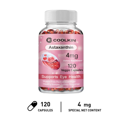 Astaxanthin - Supports Eyes, Promotes Nervous System Health, and Improves Immunity, Non-GMO Supplement 120 Capsules