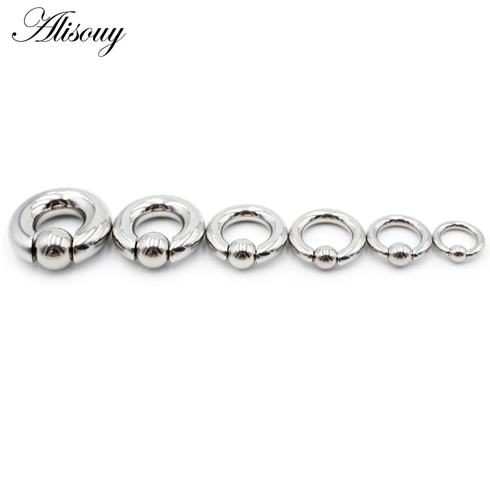 Alisouy 1pc Surgical Steel Captive Hoop Rings BCR Ring Eyebrow Ear Tragus Piercing Nose Closure Nipple Bar Lips Body Jewelry