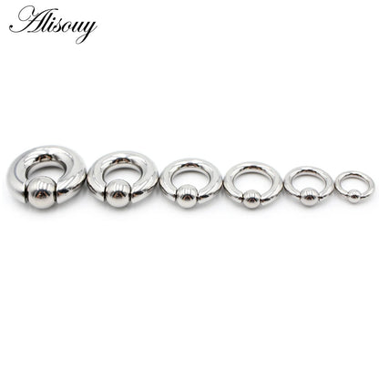 Alisouy 1pc Surgical Steel Captive Hoop Rings BCR Ring Eyebrow Ear Tragus Piercing Nose Closure Nipple Bar Lips Body Jewelry