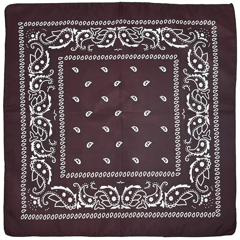 Outdoor Cycling 53cm Cotton Square Scarf Women Men Paisley Print HipHop Bandanas Scarves Headband Handkerchief Hair Mask Badiee Stylez
