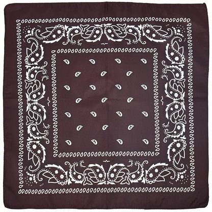 Outdoor Cycling 53cm Cotton Square Scarf Women Men Paisley Print HipHop Bandanas Scarves Headband Handkerchief Hair Mask Badiee Stylez