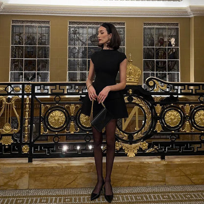 ALTGOTH Emo fashion sexy Mini Dress Women Streetwear Maxi Casual Elegant Party Basic Dresses 2024 New Alt Solid Casual Clubwear