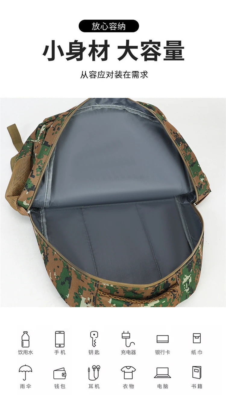 Camouflage Tactical Backpack for Men Large Capacity Outdoor PUBG Style Waterproof Travel School Bag Multifunctional for Daily Us