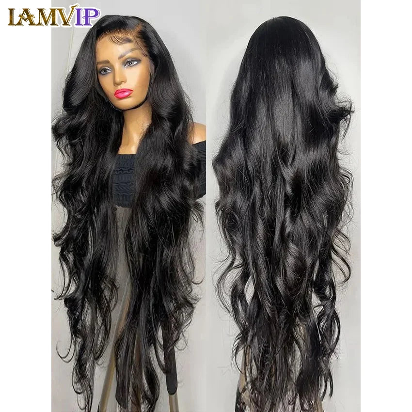 250% 30-36inch Body Wave 13x6 Hd Frontal Human Hair Pre-plucked Lace Brazilian Remy 13x4 Front Wig 4x4 Closure With Hd Full Lace Badiee Stylez
