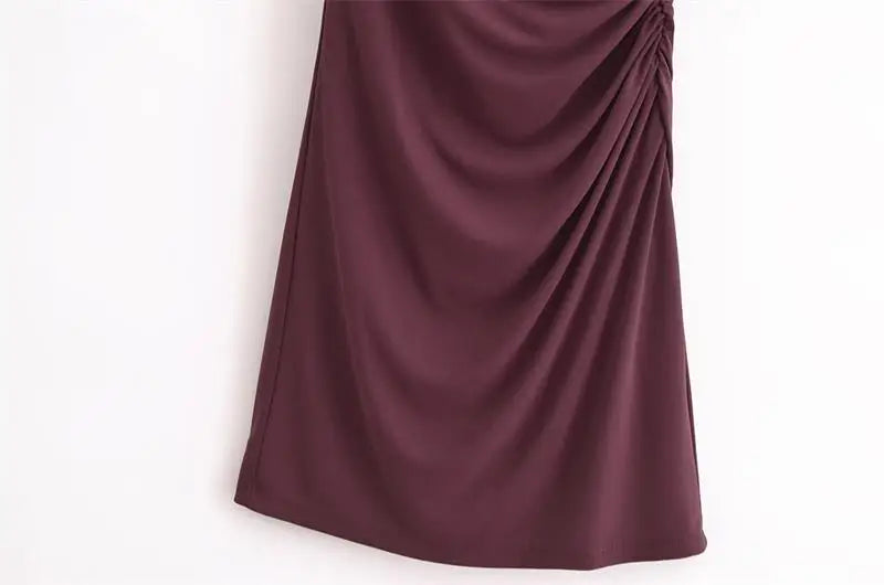 New Elegant Dresses Women's Summer 2025 New Fashion Tight Ruched Mini Party Women's Dress Street Youth Holiday Dress