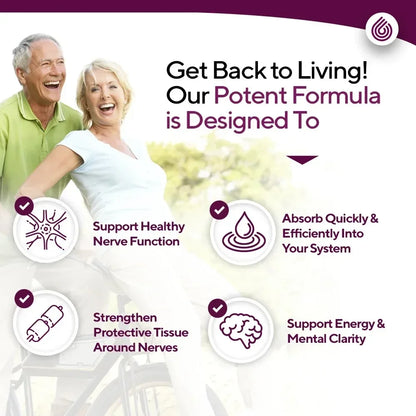 Nerve Renew Advanced Nerve Support - with R-Alpha Lipoic Acid & Vitamin B Complex - Antioxidant