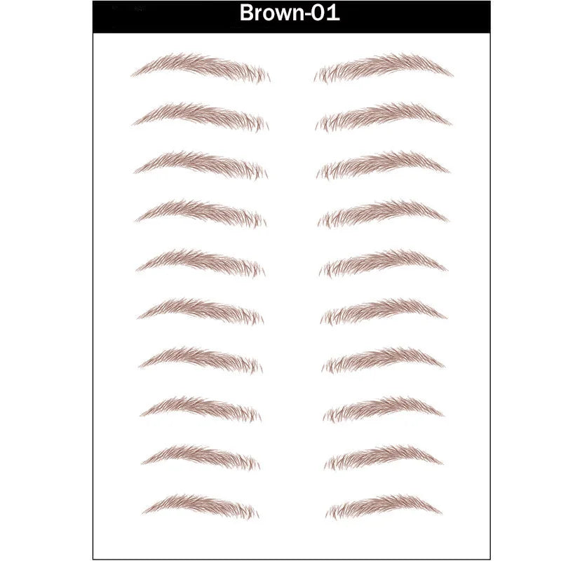 4D Hair-Like Eyebrow Stickers Waterproof Eyebrow Tattoo Water Transfer Eye Brow Enhancer Long Lasting Korean Cosmetics TI511