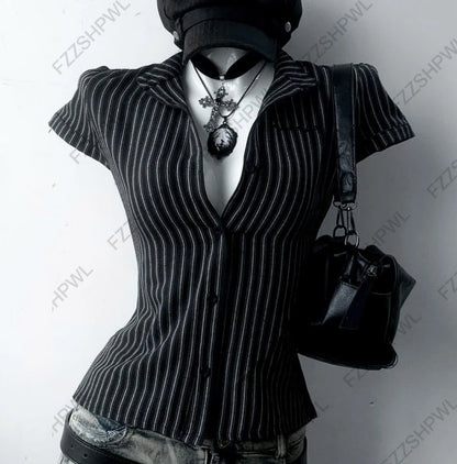 Y2K Dress Frock Hip Hop Grunge Goth Streetwear High street Pleated skirt Kawaii Unique Summer Cool Chic Dark style Jersey dress Hei