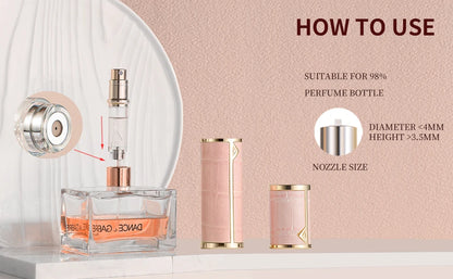 Louischanzl Perfume Atomizer Portable Liquid Cosmetics Containers Traveling 5ml Alcochol Perfume Refillable Bottles Empty Spray