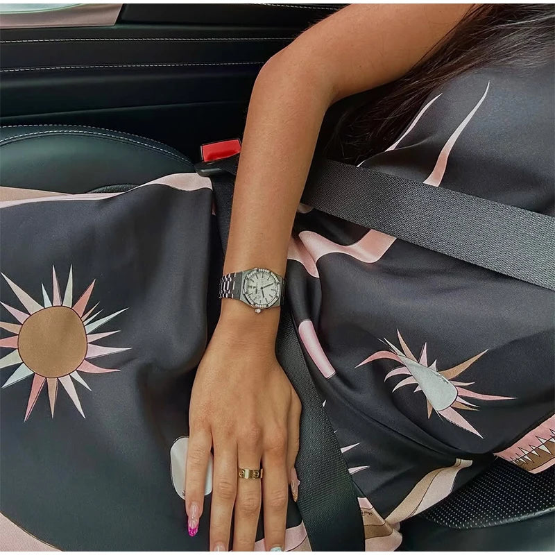 elegant Women's Formal Office Blazer Contrast White Cuff Single Breasted Lapel Jacket Loose Fit Casual Daily Streetwear Outfit