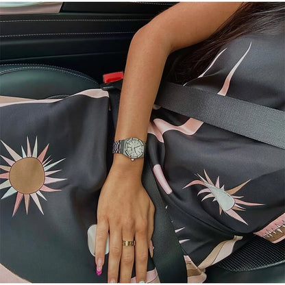 elegant Women's Formal Office Blazer Contrast White Cuff Single Breasted Lapel Jacket Loose Fit Casual Daily Streetwear Outfit