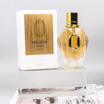 Million Gold For Her Women Perfume Edp Long Lasting Oriental Rose & Patchouli Luxury Oud Woody Notes Blossom Pheromone Fragrance - Badiee Stylez