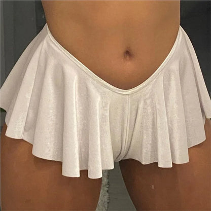 Y2k Style High Waist Solid Pleated Mini Skirt Women 2023 New Fashion Summer Spring Korean Fashion Cute A-line Skirt Sexy Skirt
