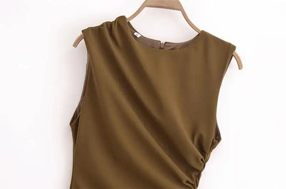 New Elegant Dresses Women's Summer 2025 New Fashion Tight Ruched Mini Party Women's Dress Street Youth Holiday Dress