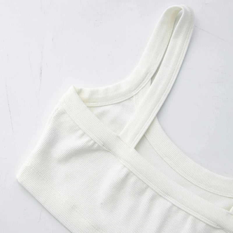 Women Sleeveless Crop Top Tank Tops Summer Sexy Casual Solid Color Streetwear Short Women's T-shirt Camisole Crop топ женский