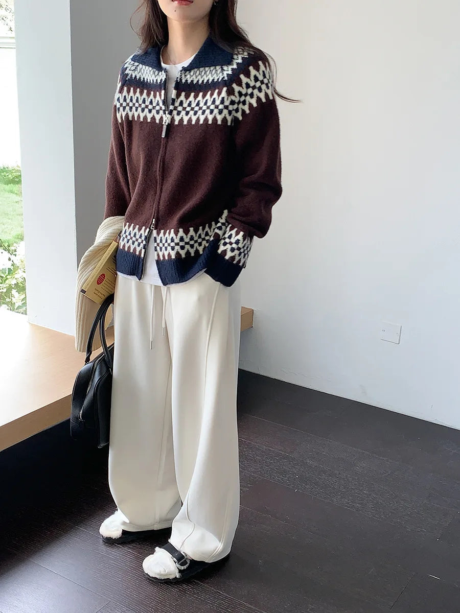 New relaxed and curved cut sports and casual wide leg pants for early autumn Badiee Stylez