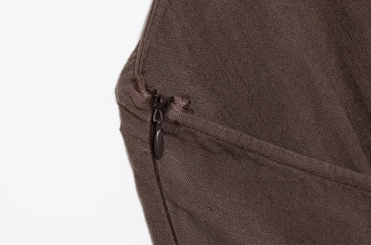 TRZA Women's Fashion Halter Neck Jumpsuit Backless Side Zipper Playsuit Buckle Detail Female Clothing