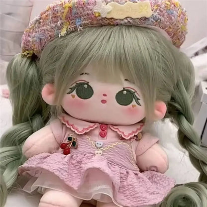 Pretty Dress Clothes for 20cm Cotton Doll, Kpop Plush Dolls Cute Outfit JK Dress Hoodie Casual Set Doll's Accessories 36