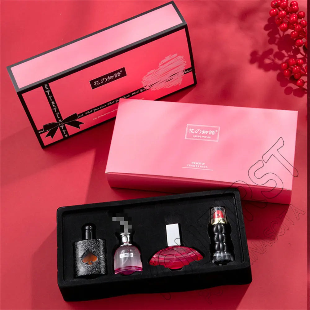 Private Brand Perfume Women Eau De Parfums Dames 105ml Perfumes De Mujer Originales Gift Box 4Pcs Set Natural Floral Scent Spray Badiee Stylez
