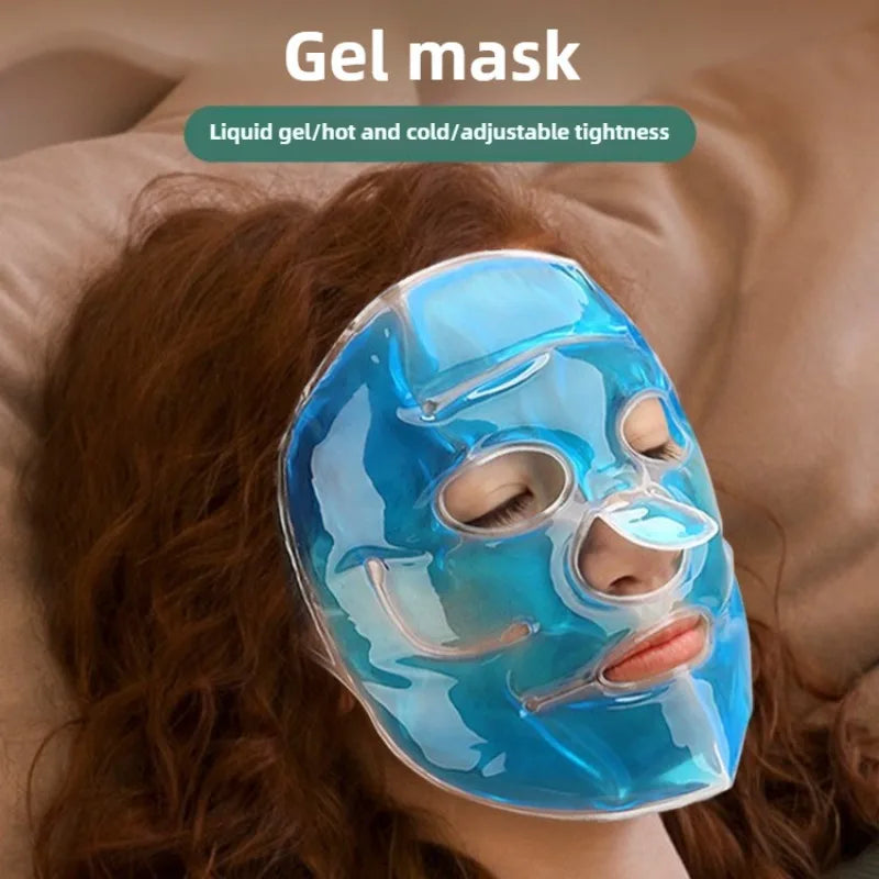 Cold Face Eye Mask Ice Pack Reduce Face Puffy, Dark Circles, Gel Beads Hot Heat Cold Compress Pack, Face SPA for Women Sleeping