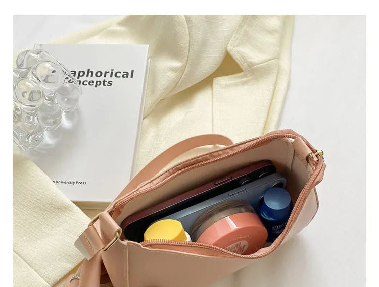 Mini Fashion Female Underarm Shopping Bag Retro Casual Women Totes Shoulder Bags Female Leather Solid Color Handbag for Women