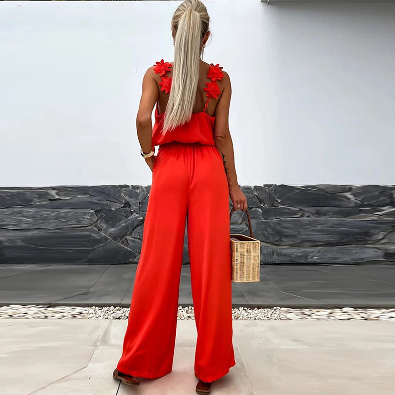 Female Jumpsuit For Women Casual Summer Solid Loose Long Pants Jumpsuit Women Bohemian Rompers Jumpsuit Overalls Female Badiee Stylez