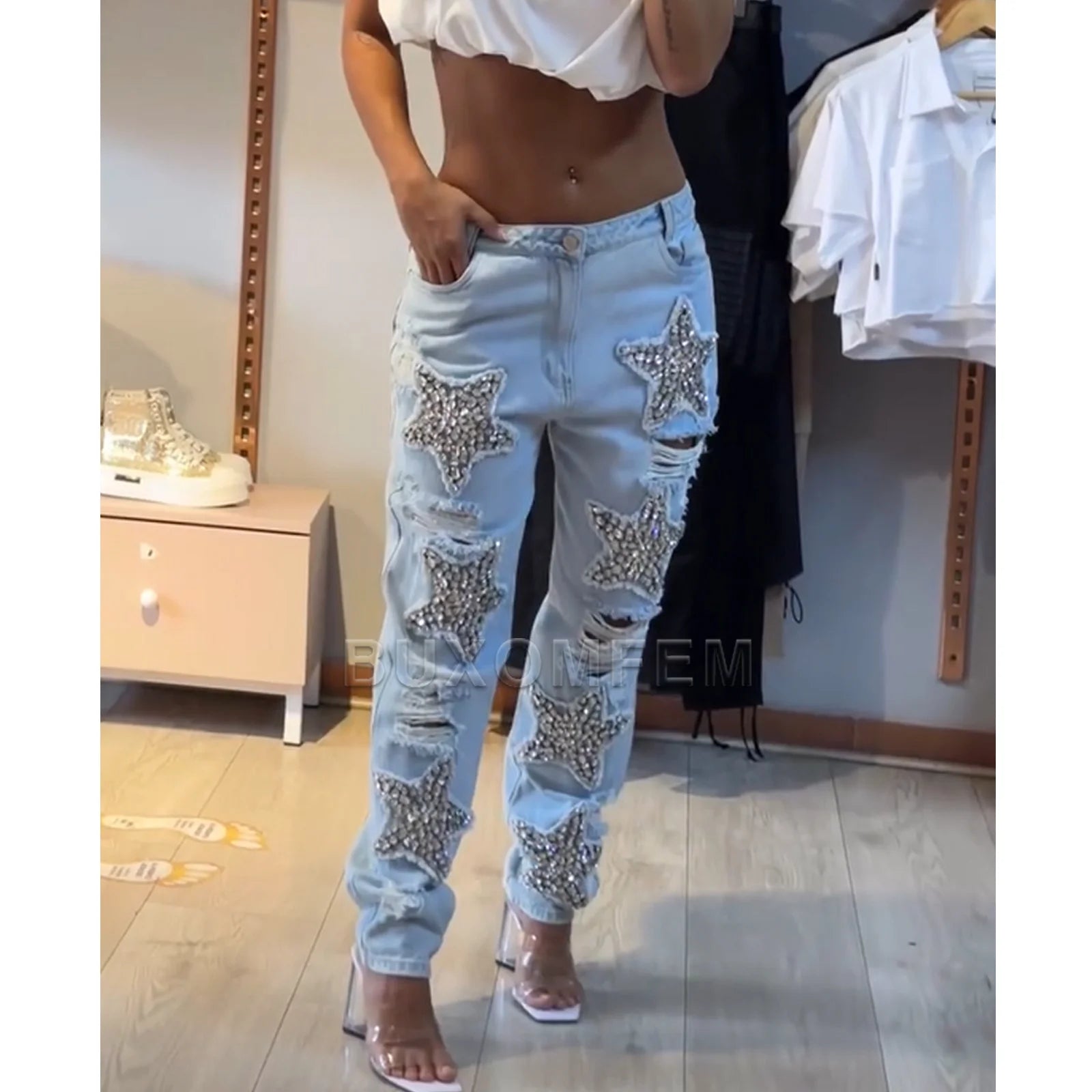 2025 Wide Leg Loose Jeans Female Streetwear Style Fashion Baggy Pants Women's New Stylish Full Length Straight Pant Outwear Type1 LBU
