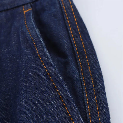 UNIZERA 2025 Women Denim Set Loose Fit Button Down Shirt With Wide Leg Pants Fashionable Casual Wear for Women