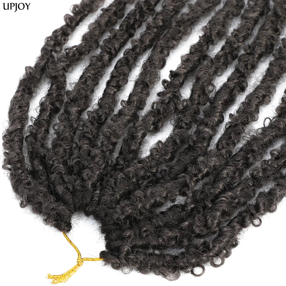 Butterfly Locs Crochet Hair 12 inch Handmade Butterfly Soft Locs Crochet Hair Extensions Synthetic Braiding Hair 12Strands/pack Badiee Stylez