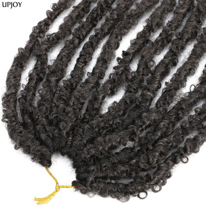 Butterfly Locs Crochet Hair 12 inch Handmade Butterfly Soft Locs Crochet Hair Extensions Synthetic Braiding Hair 12Strands/pack Badiee Stylez