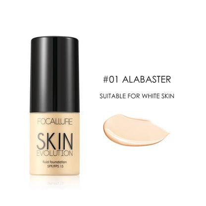 Focallure 8 Colors Face Foundation Makeup Base Liquid Foundation Cream Full Coverage Concealer Moisturizing Face Make Up 01