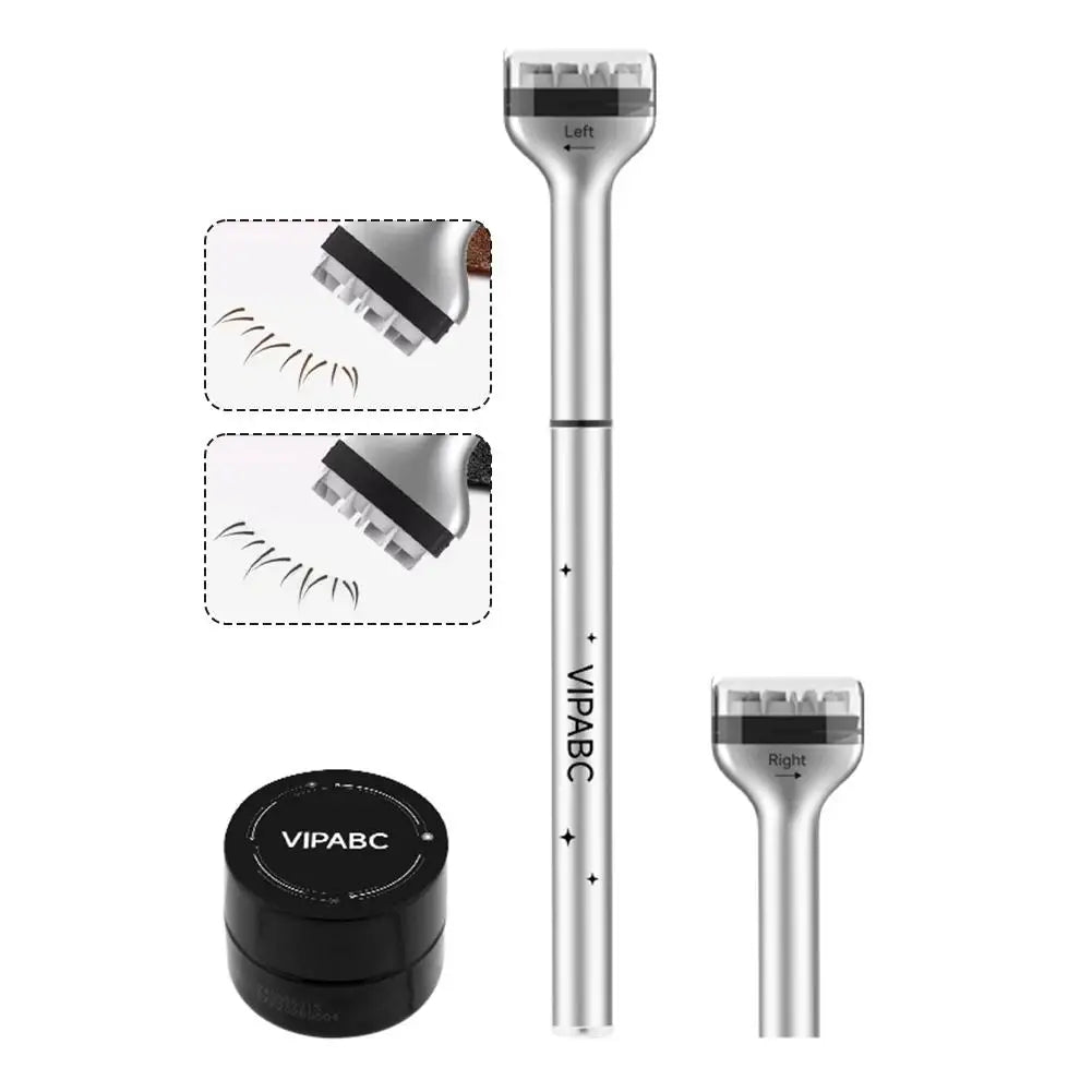 Dezone Lower Eyelashes Stamp Pen Waterproof Sweatproof Korean Makeup Cosmetics Natural-looking Eyelash 3 In 1