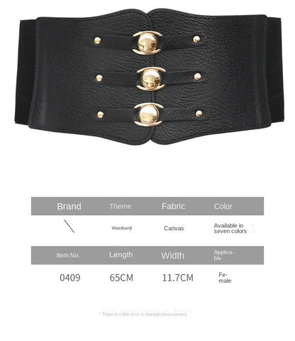 11cm Elastic Wide Corset Belts For Women Waist Plus Size Belt Female Dress Waistband Big Stretch Cummerbunds Clothes Accessory