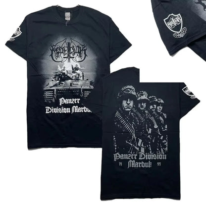 MARDUK Panzer1999 Black Metal Band Casual Sporty Light-Luxury Men's T-Shirts Men's and Women's Short Sleeves & Couple Styles 1