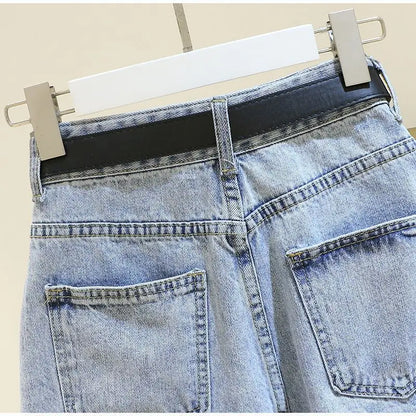 Women's Denim Shorts Summer 2024 New Loose Wide Leg Short Jeans Female Casual Clothes A-line Pants for Women
