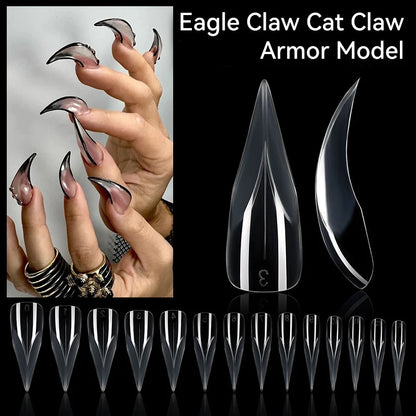140Pcs 3D False Nails Press On Nails Extenison Tips Bendable Dual Form Full Cover DIY Nail Art Manicure Decoration Fake Nail Tip