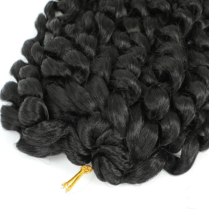 1- 5 Packs 8 inch Jumpy Wand Curl Jamaican Bounce Crochet Hair Natural Black Wand Curls Crochet Hair Short Curly Crochet Braids Badiee Stylez