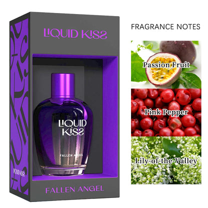LIQUID KISS Eau De Parfum Spray for Women Floral Fruity Notes Sweet Fragrance for Ladies 3.4 Ounce FALLEN ANGEL Perfumes Badiee Stylez