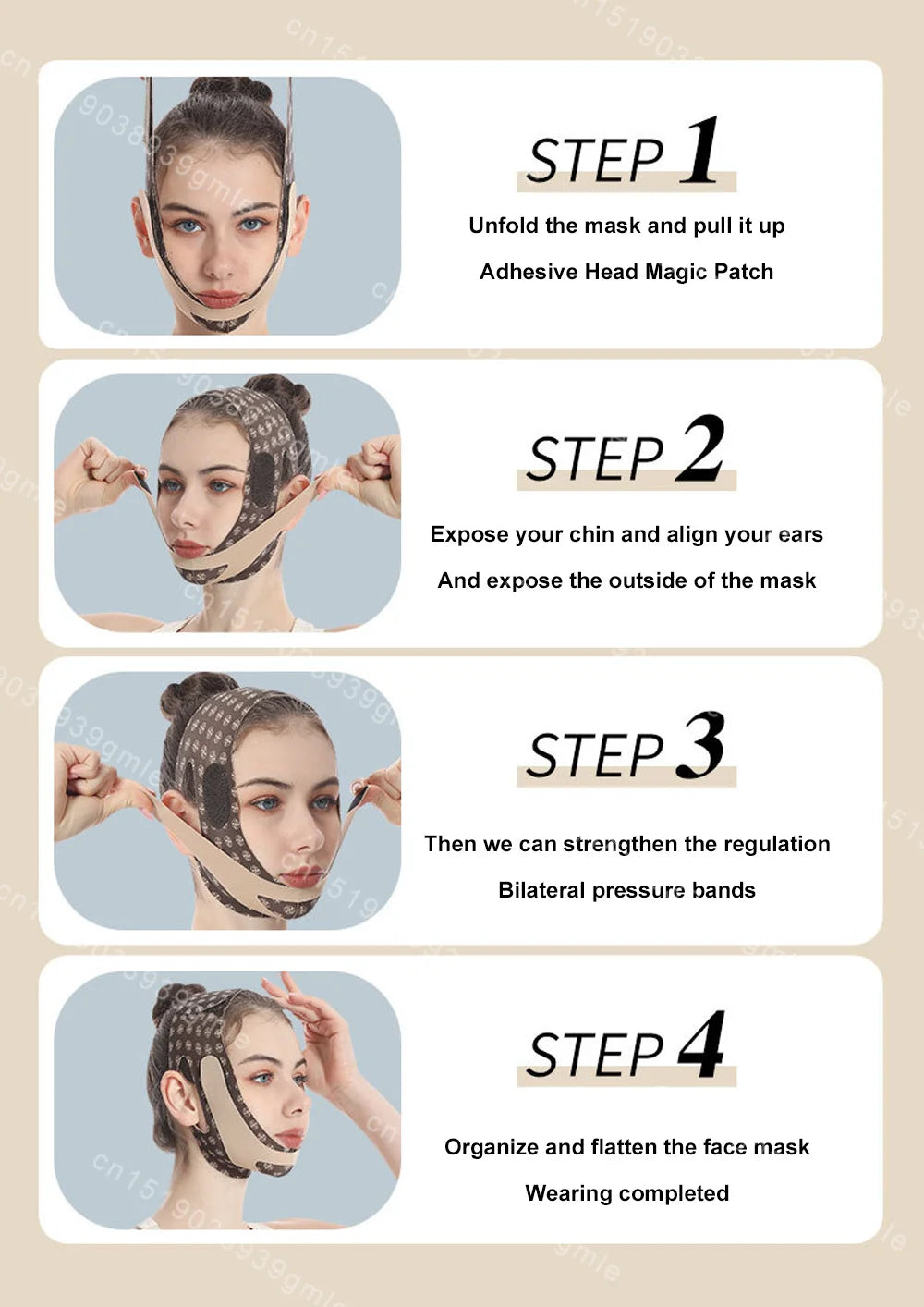 Reusable Face Slimming Bandage V Line Face Shaper Women Chin Cheek Lift Up Belt Facial Massage Strap Face Skin Care Beauty Tools