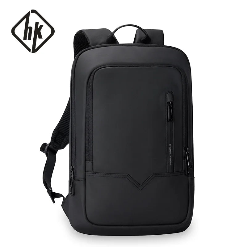 Hk Slim Laptop Backpack Men 14 Inch Office Work Women Backpack Thin Business Bag Unisex Black Ultralight Small Backpack School