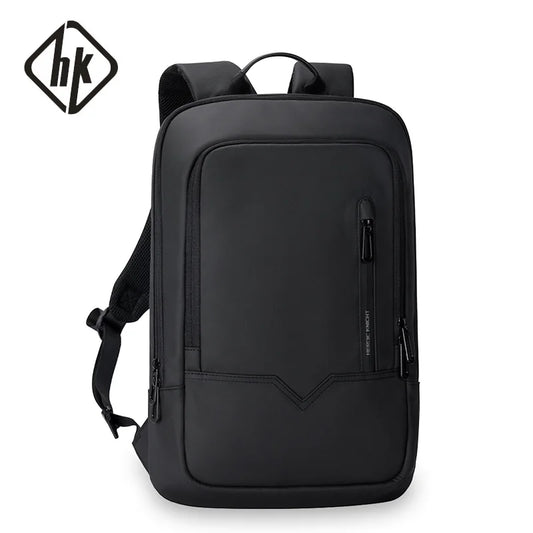Hk Slim Laptop Backpack Men 14 Inch Office Work Women Backpack Thin Business Bag Unisex Black Ultralight Small Backpack School