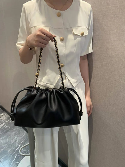 Brand Design Fashion High-grade Texture Leather Cloud Bag Luxury Ladies High Quality Cowhide Shoulder Crossbody Bags For Women