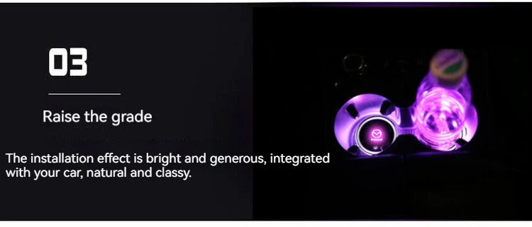 2PCS Car LED Water Cup Mat Drink Holder For Mazda MS Speed CX4 Atenza Axela MX5 CX7 CX5 CX9 RX8 CX30 Bt50 Badiee Stylez