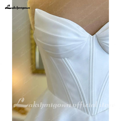 Lakshmigown Classic A Line Soft Satin Wedding Dresses 2026 Vestidos De Novia Beach Bridal Gowns Customized Badiee Stylez