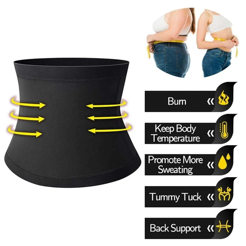 Fitness Belt for Both Men and Women Abdominal Wrap Exercise Sweat Absorption Weight Loss and Body Shaping Device
